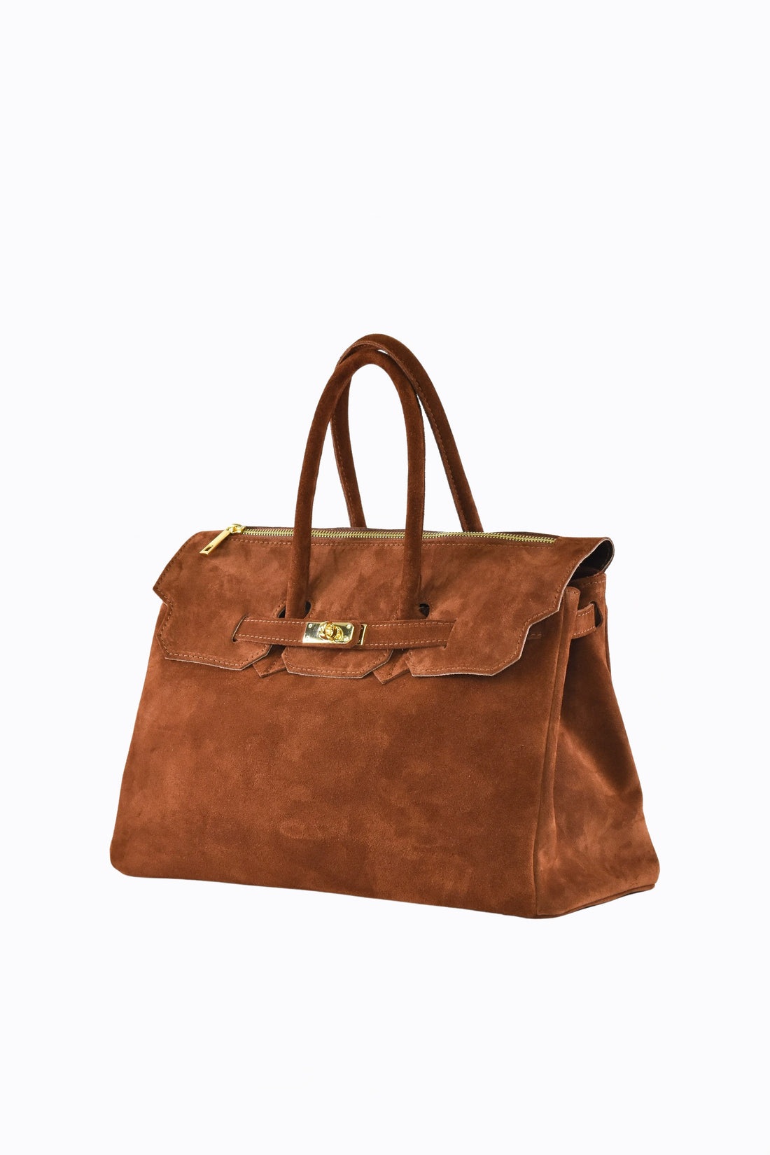 ELIZABETH BAG IN TAN SUEDE