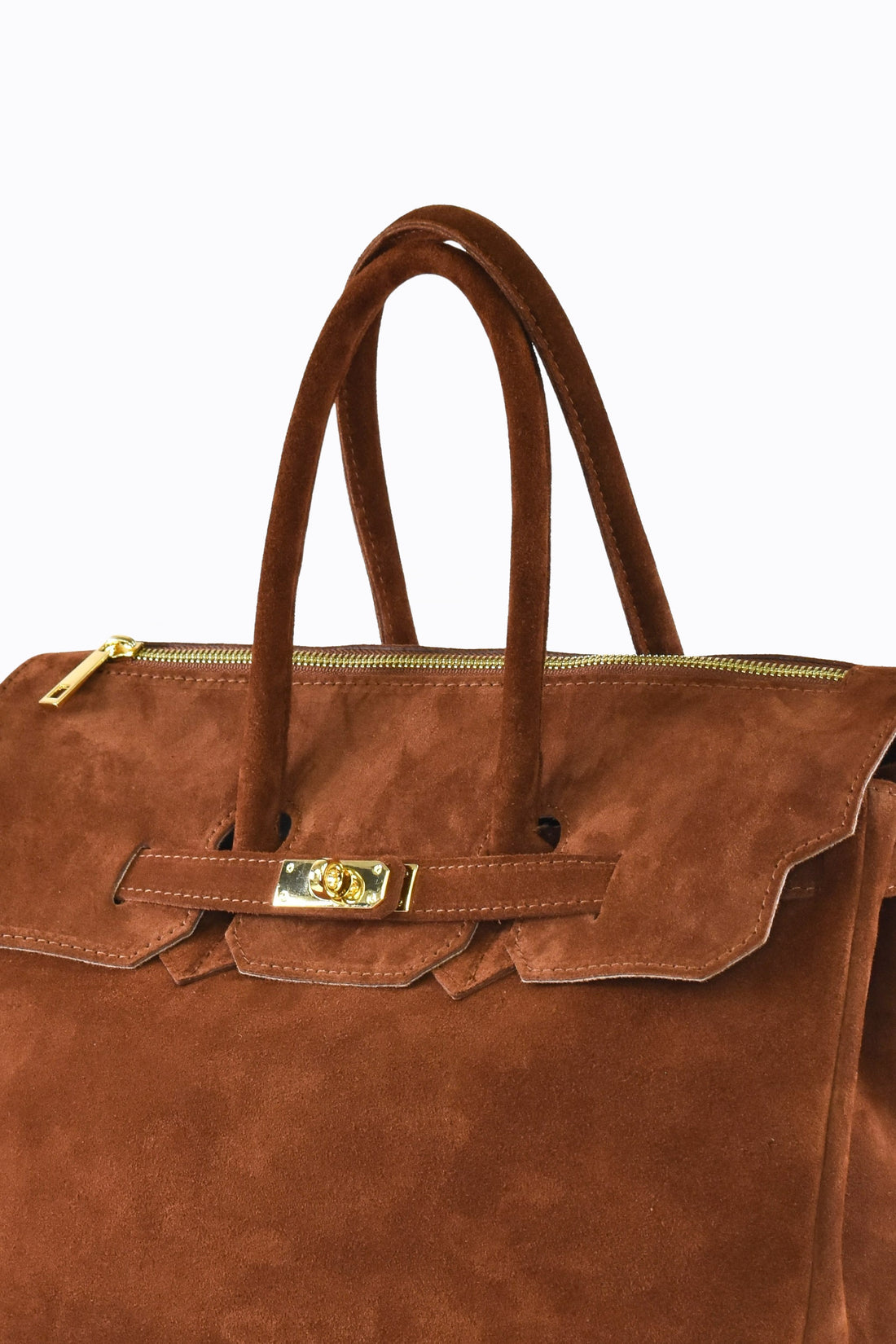 ELIZABETH BAG IN TAN SUEDE