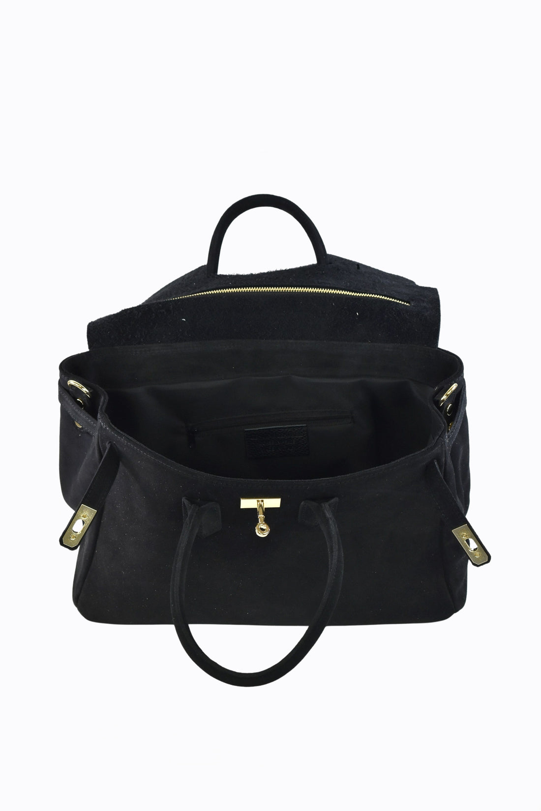 ELIZABETH BAG IN BLACK SUEDE