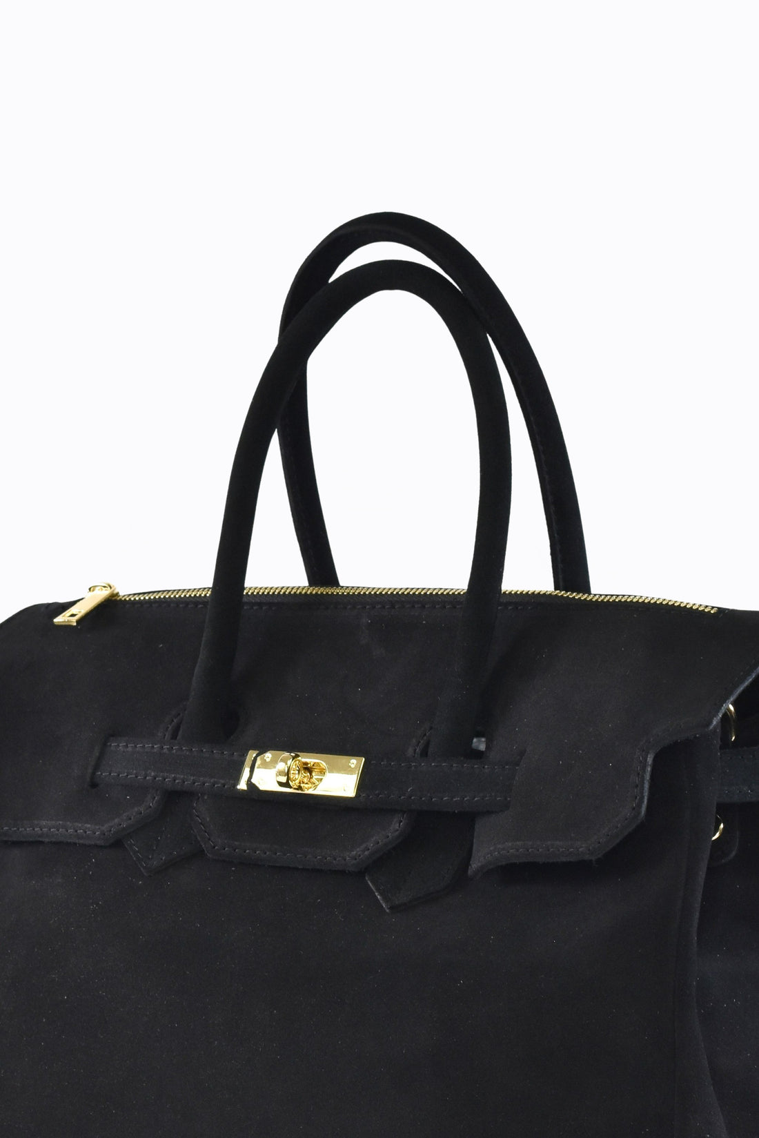 ELIZABETH BAG IN BLACK SUEDE