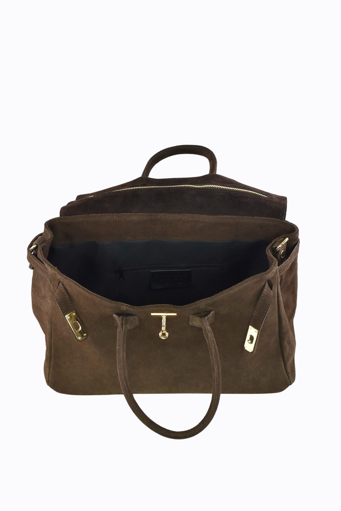 ELIZABETH BAG IN DARK BROWN SUEDE