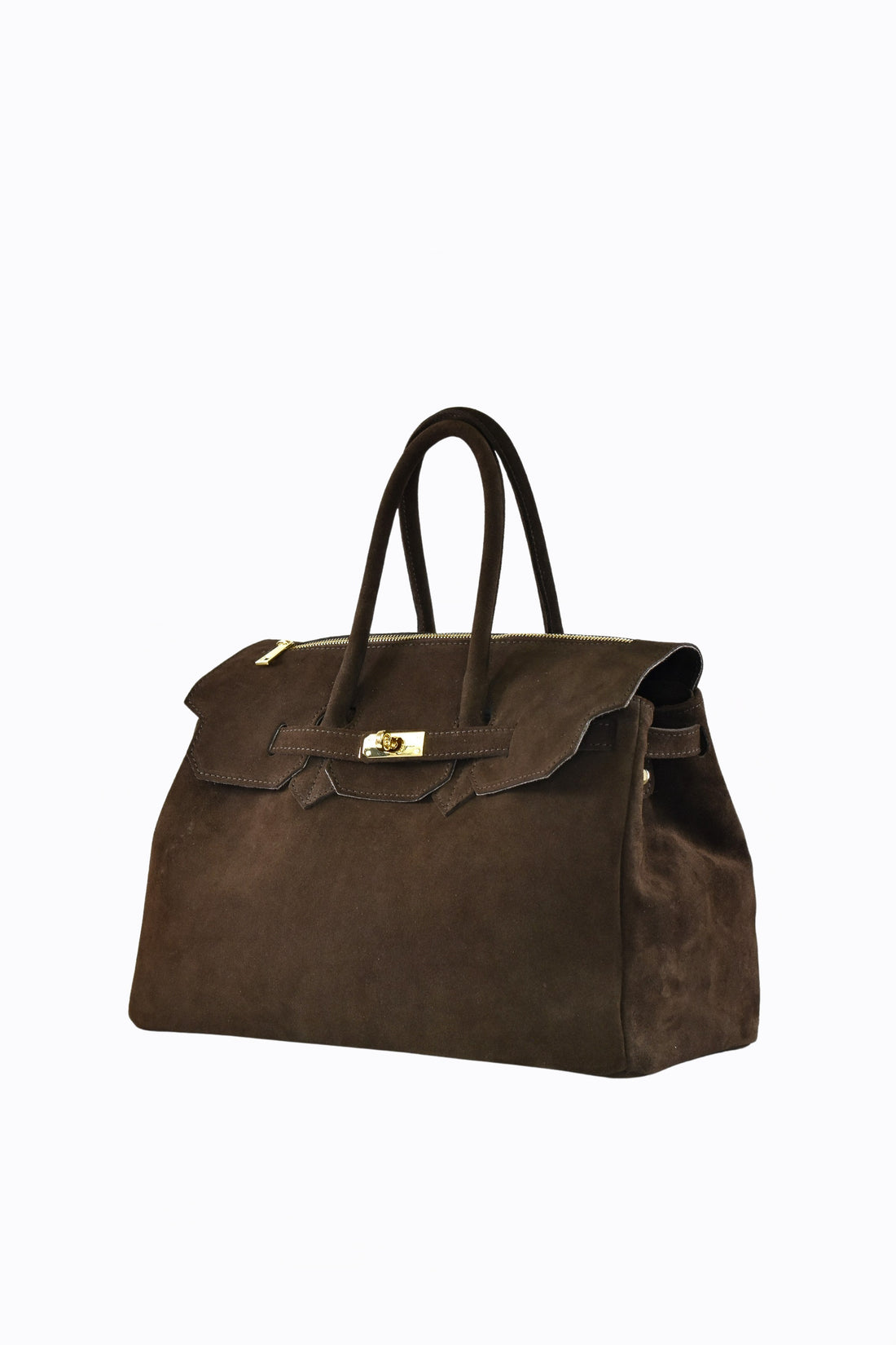 ELIZABETH BAG IN DARK BROWN SUEDE