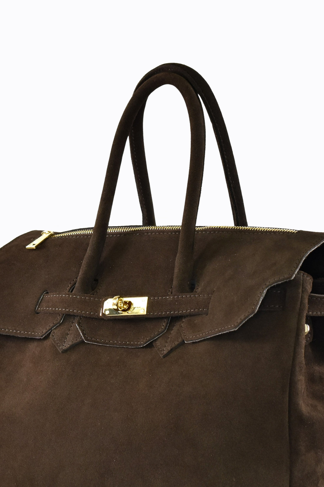 ELIZABETH BAG IN DARK BROWN SUEDE