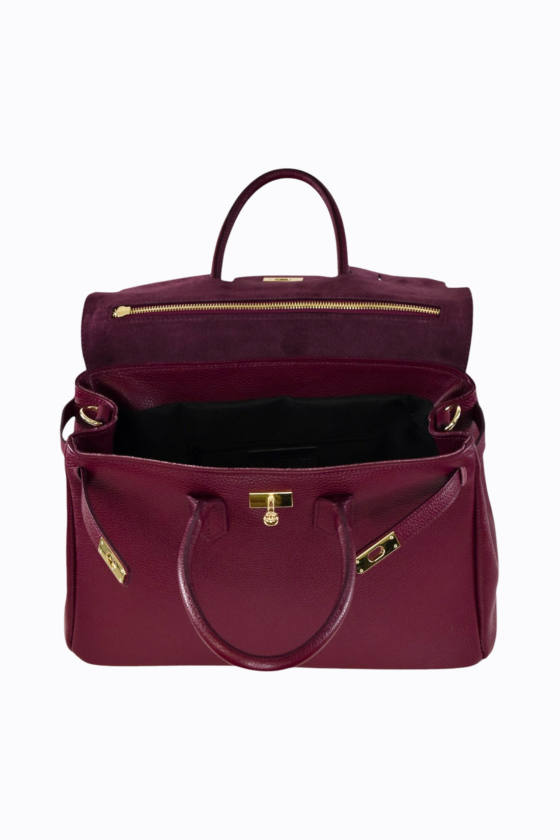 ELIZABETH BAG IN TOGO LEATHER BURGUNDY