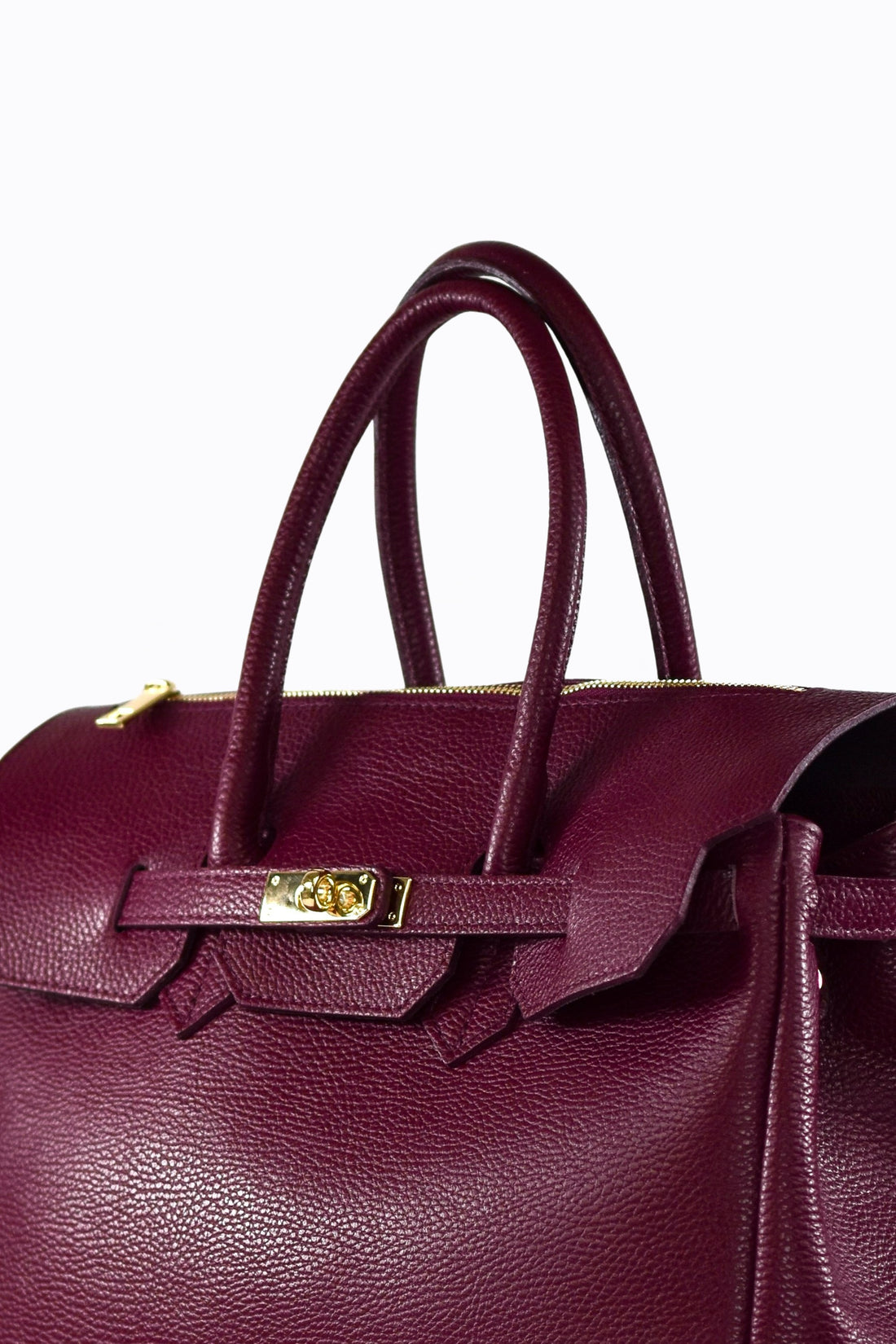 ELIZABETH BAG IN TOGO LEATHER BURGUNDY