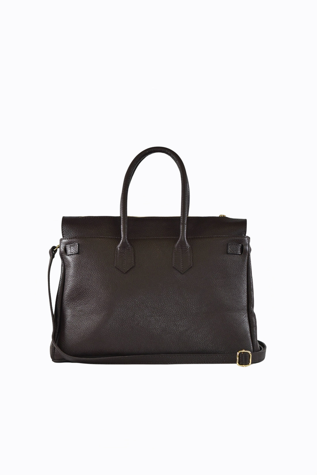 ELIZABETH BAG IN TOGO LEATHER DARK BROWN