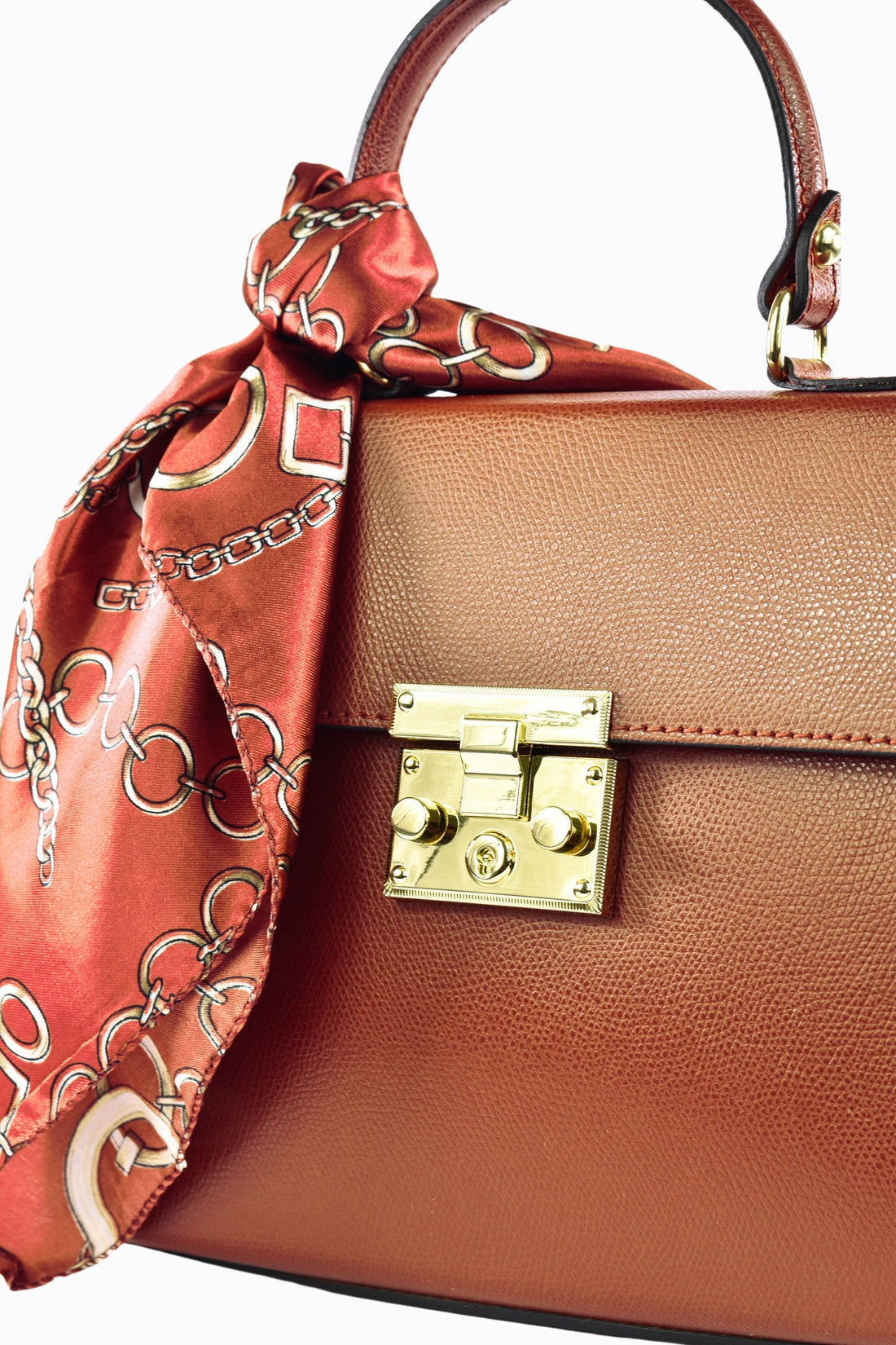 Marigold bag in tan Saffiano leather