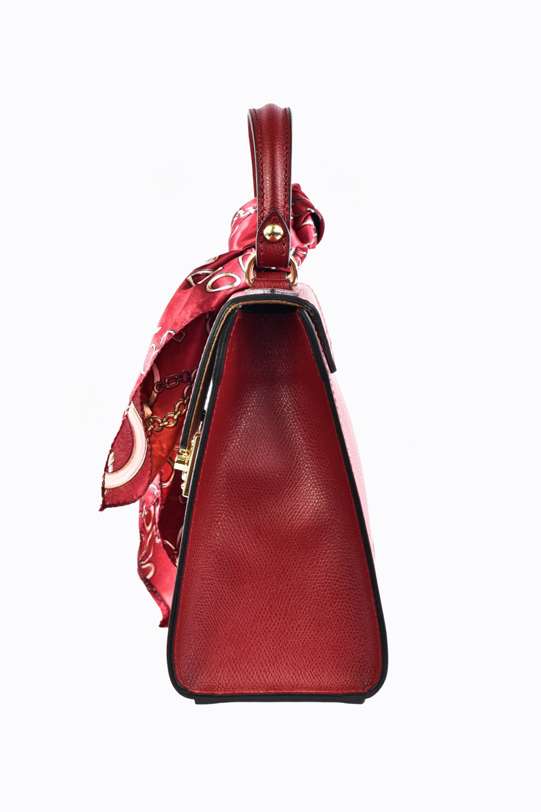 Marigold Bag in Red Saffiano Leather
