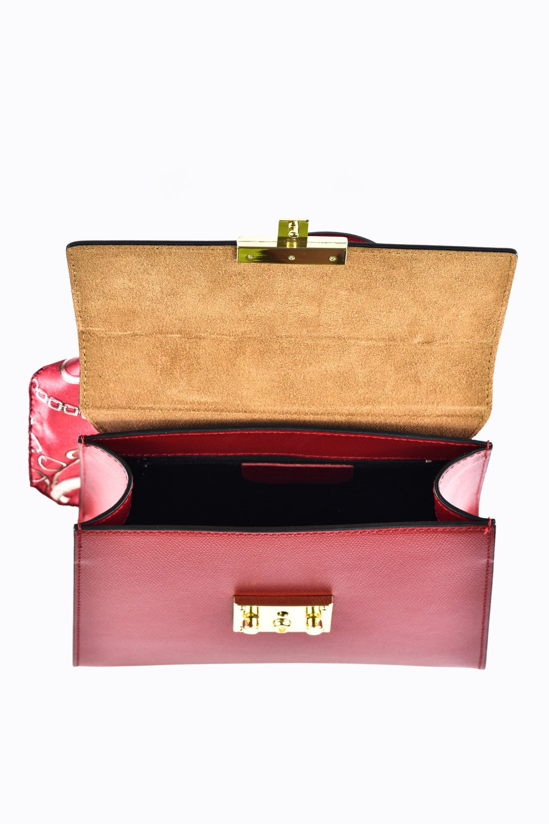 Marigold Bag in Red Saffiano Leather
