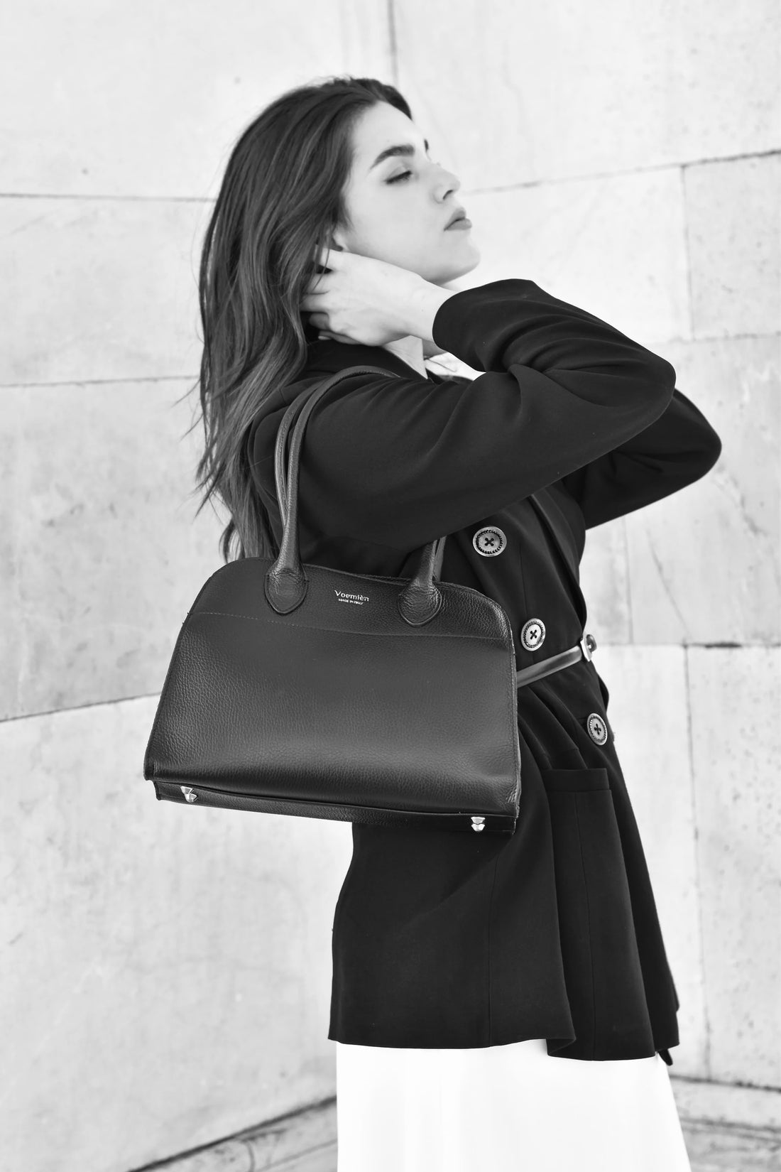 Genevieve Bag in Burgundy Dollar Leather