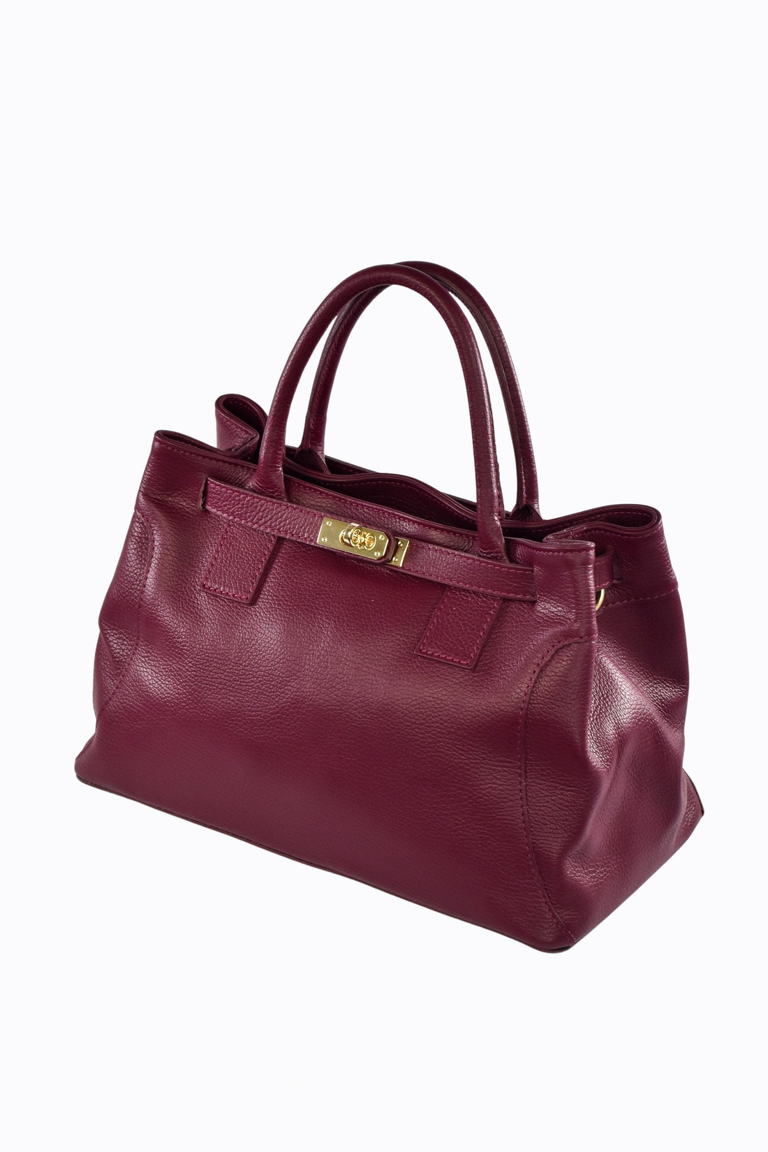 HELENA BAG IN BURGUNDY TOGO LEATHER