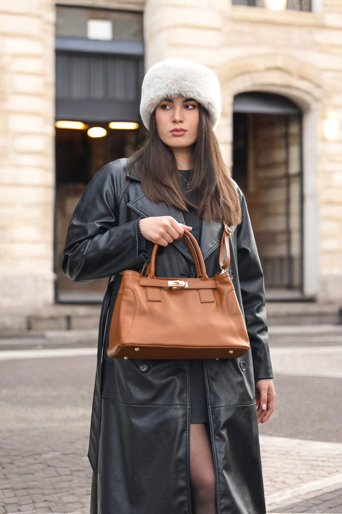 HELENA BAG IN TAN TOGO LEATHER