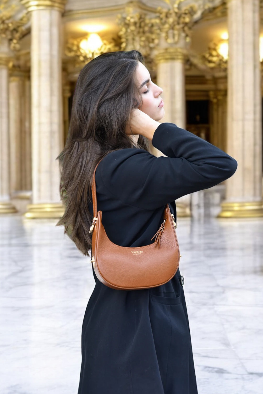 Blaire bag in Tan Dollar leather