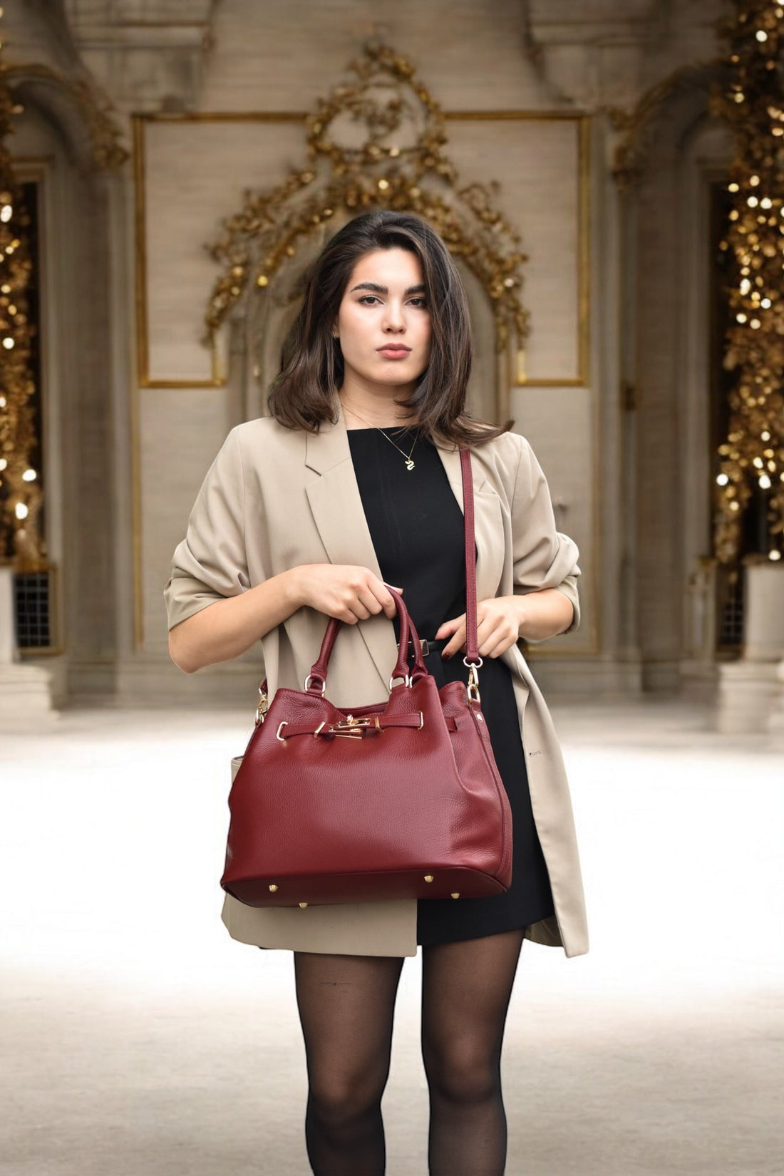 ALISON BAG IN BORDEAUX TOGO LEATHER