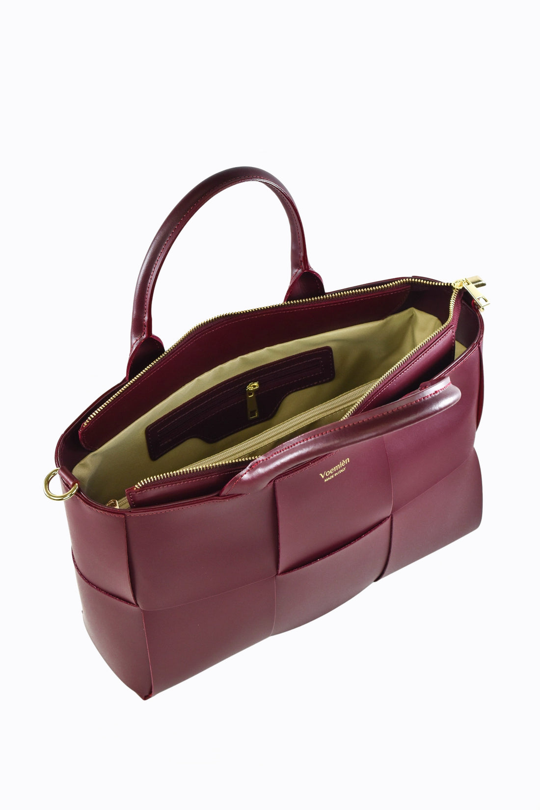 Lauren bag in brushed burgundy leather