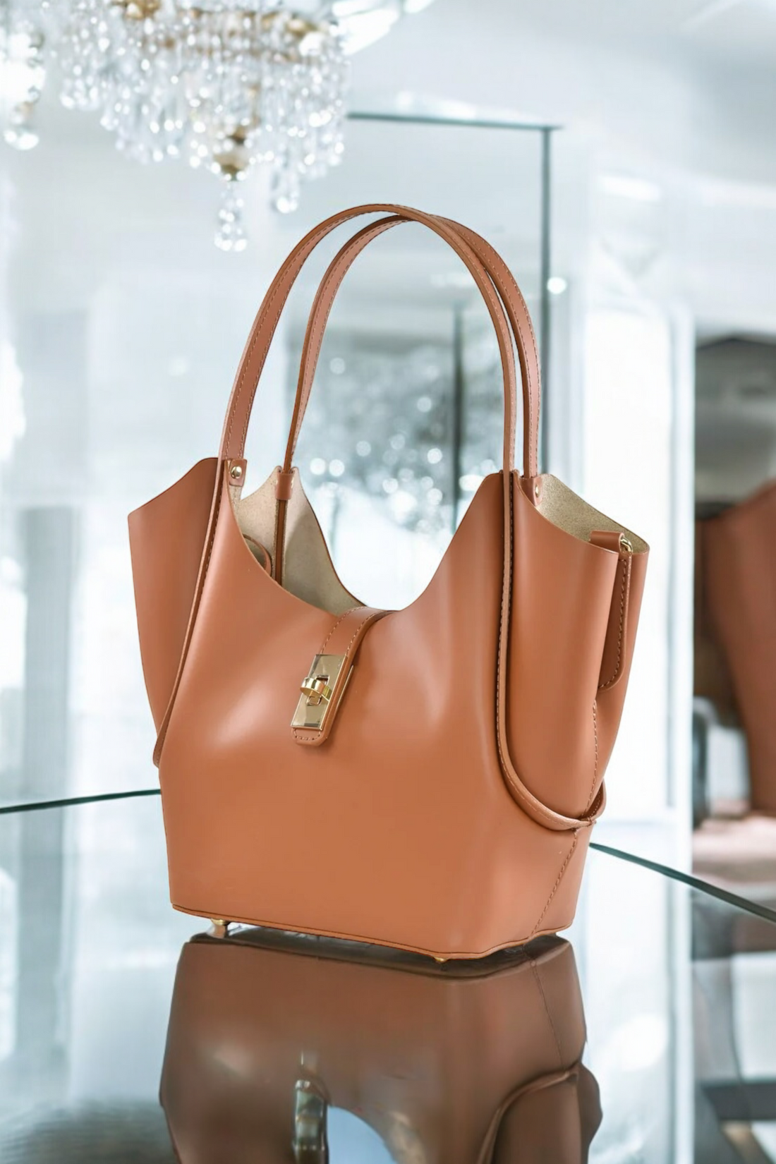 Amelie Bag in Brushed Tan Leather