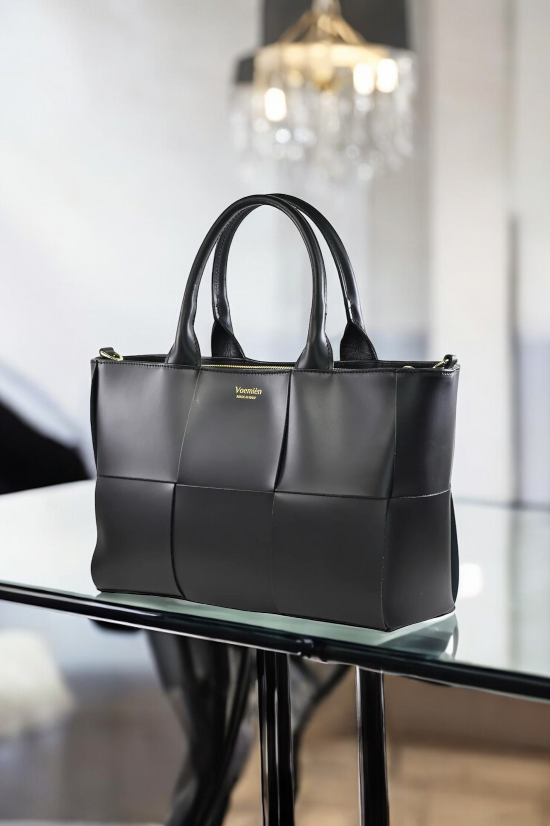 Lauren bag in brushed black leather