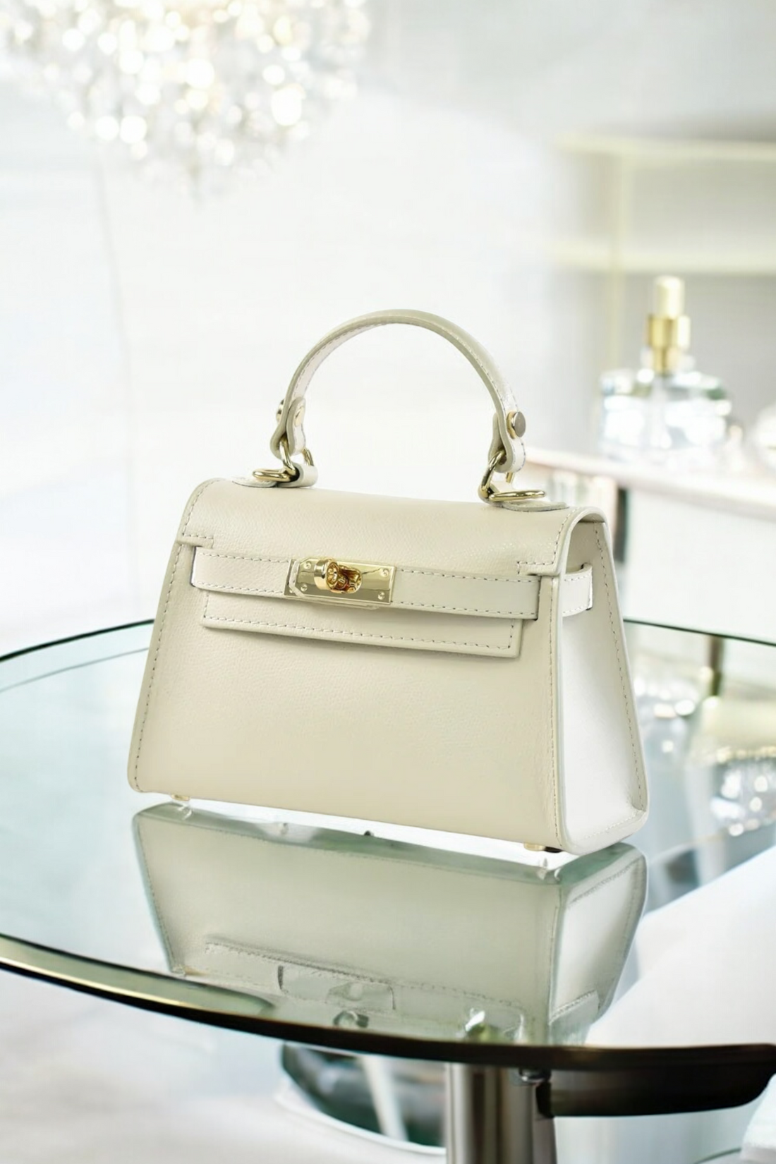Victoria Bag in Beige Epson Leather