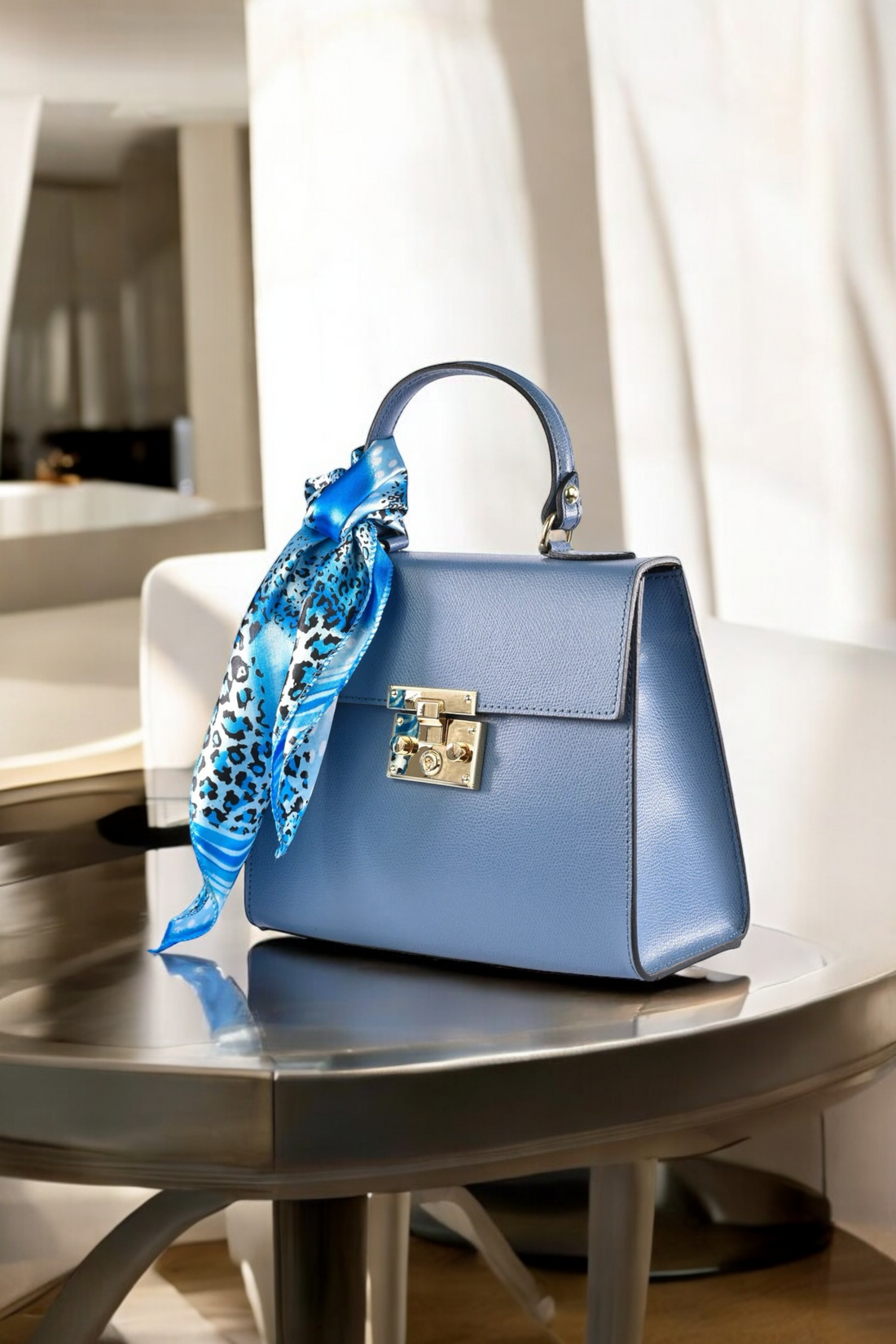 Marigold bag in Sugar Paper Saffiano leather