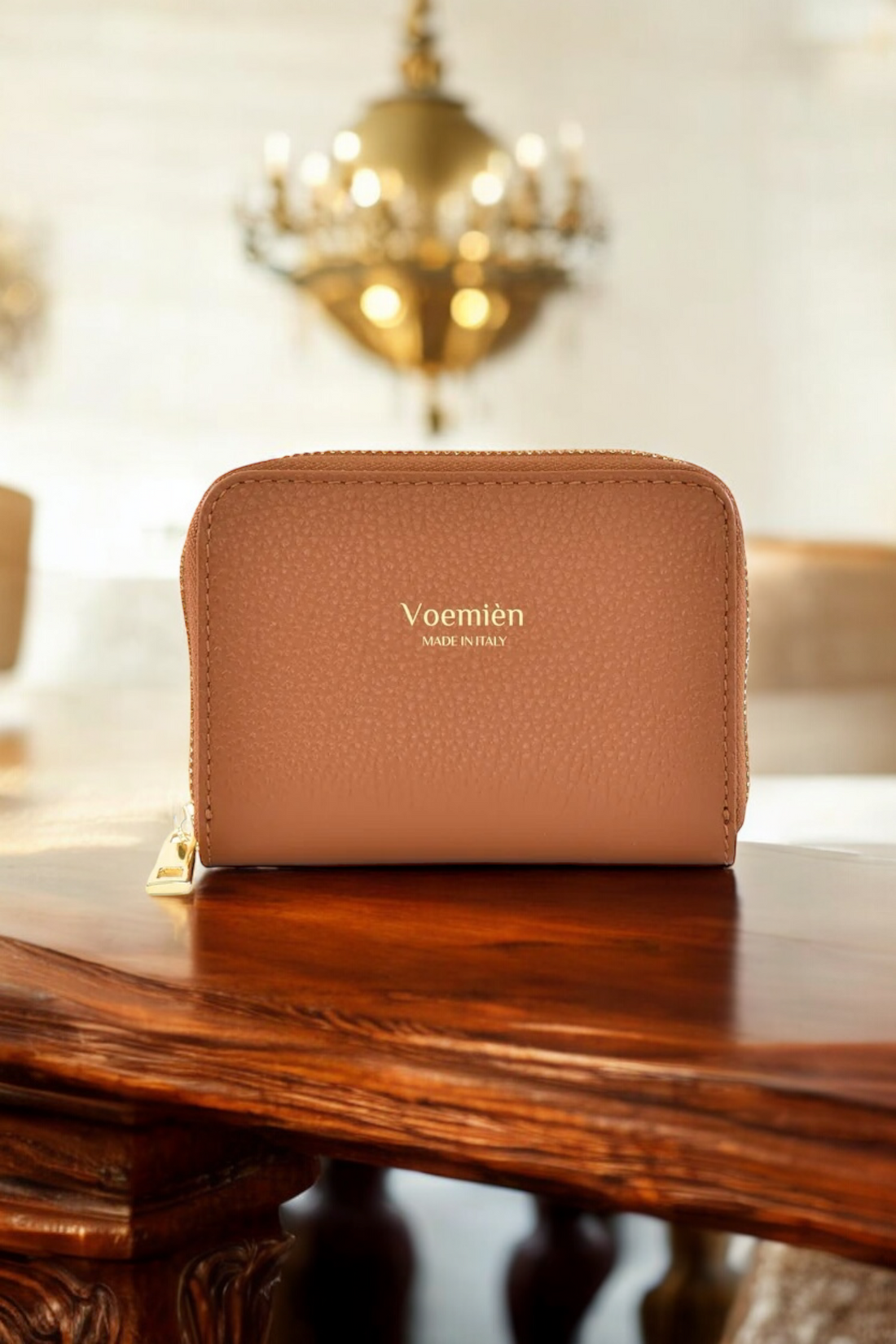 Voemièn Small Wallet in Tan Togo Leather