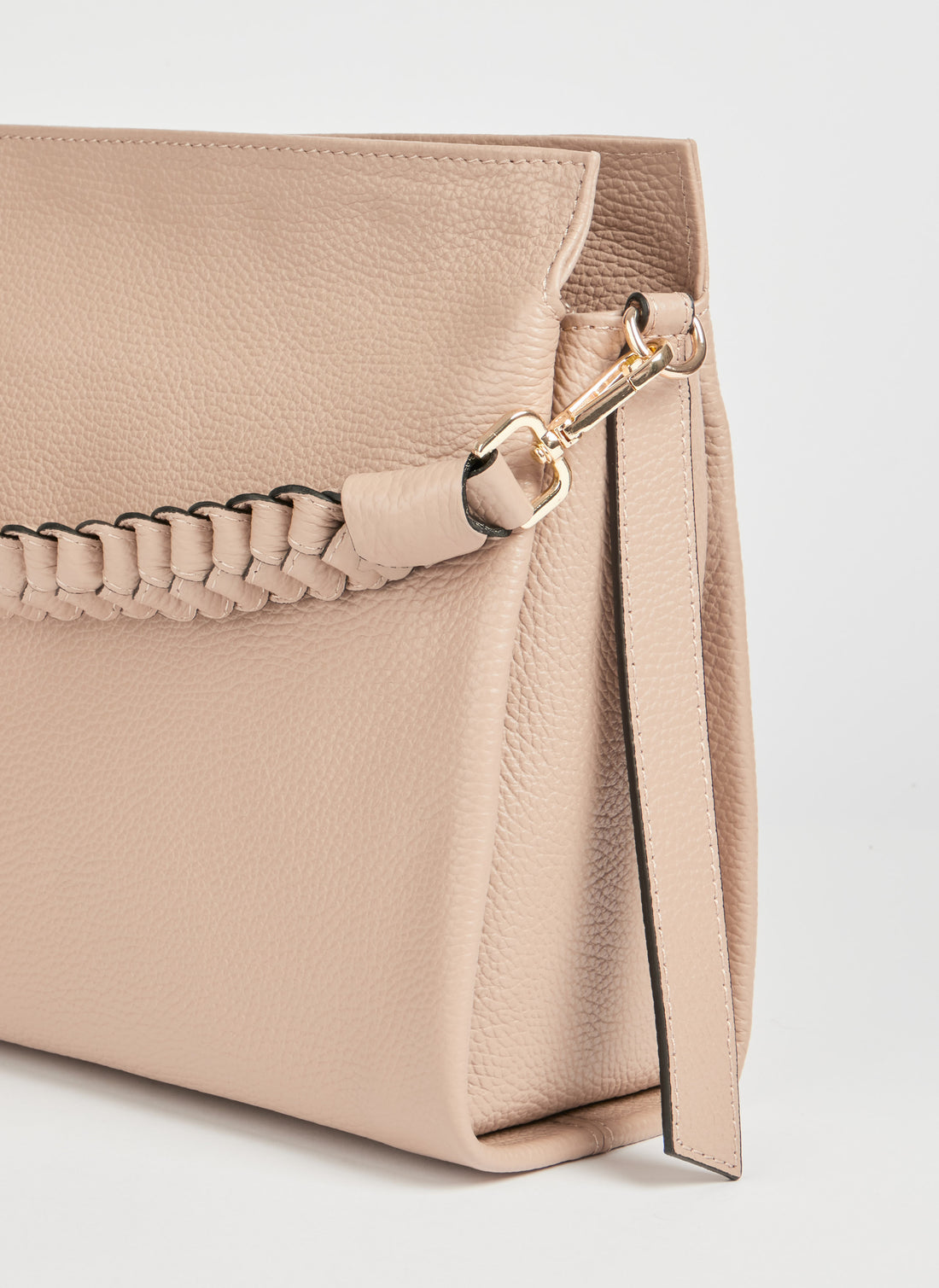 Braid Bag in Powder Pink Dollar Leather