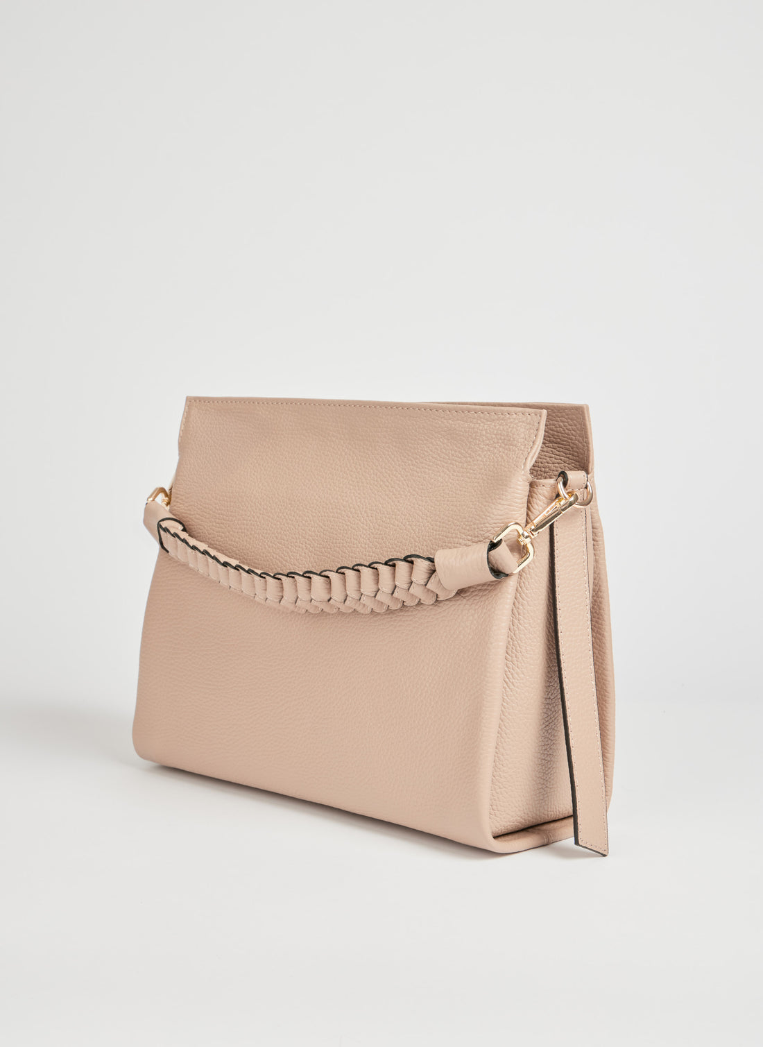 Braid Bag in Powder Pink Dollar Leather