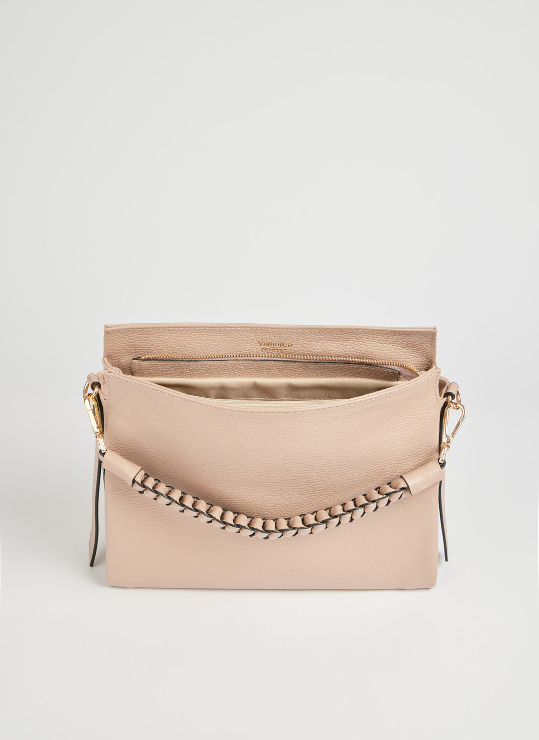 Braid Bag in Powder Pink Dollar Leather