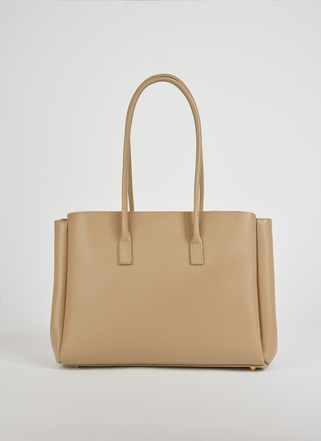 Béatrice Bag in Togo Leather Light Taupe
