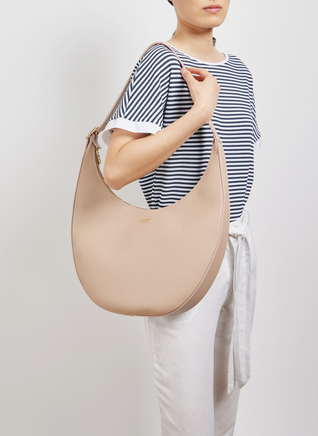 Lèa Bag in Dollar Leather Powder Pink