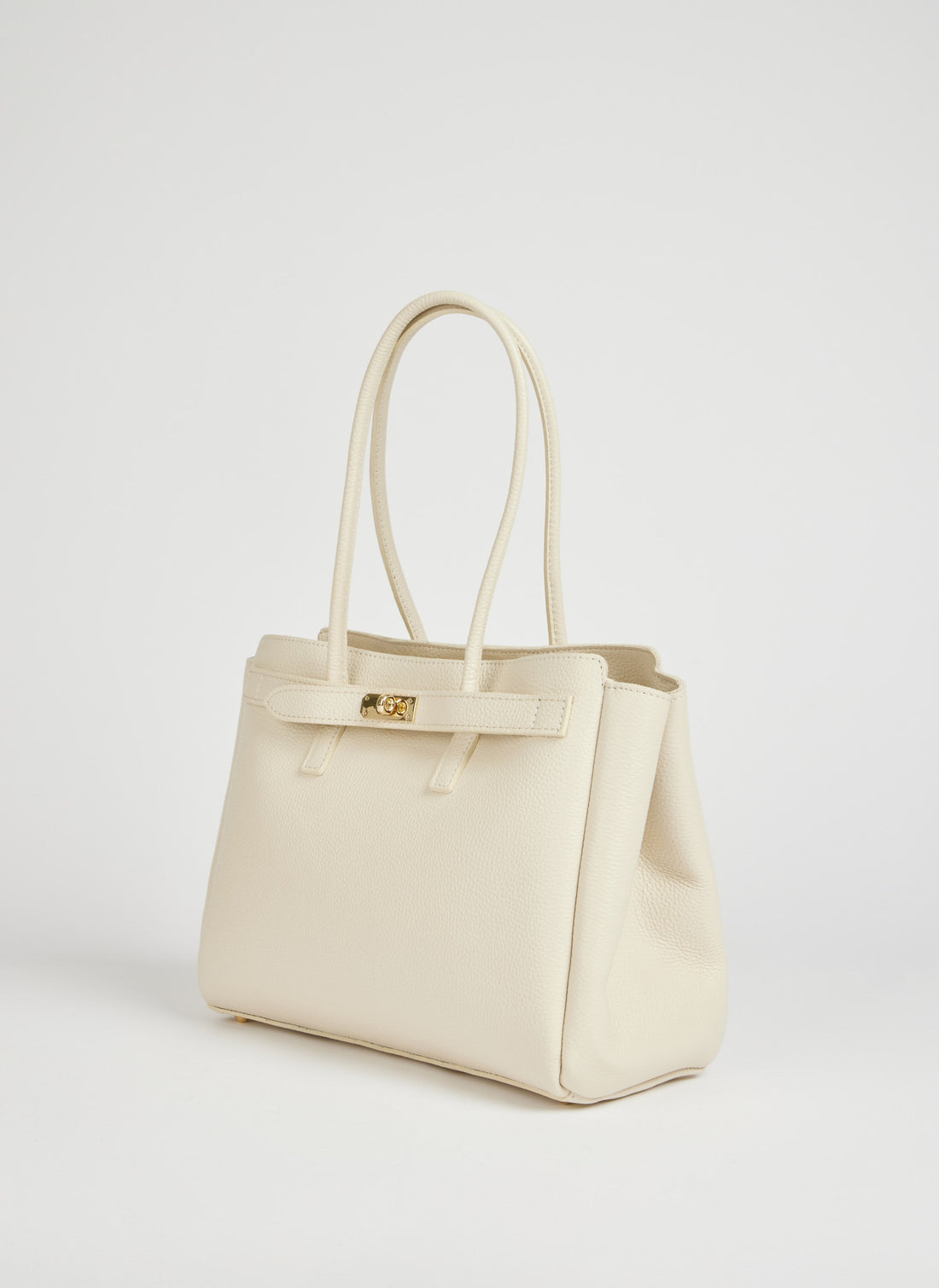 Béatrice Bag in Togo Leather Beige