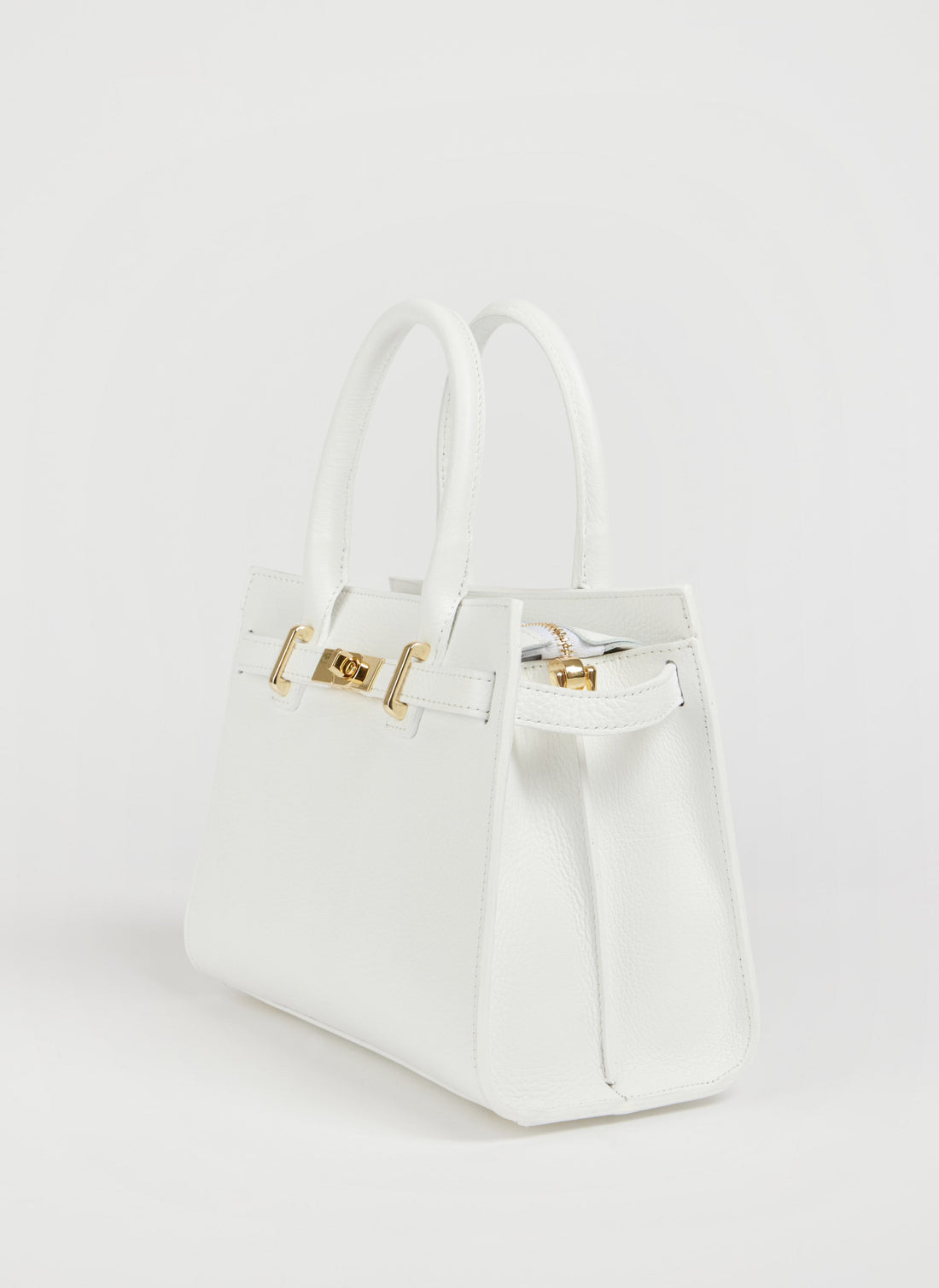 Grace Bag in Togo Leather White