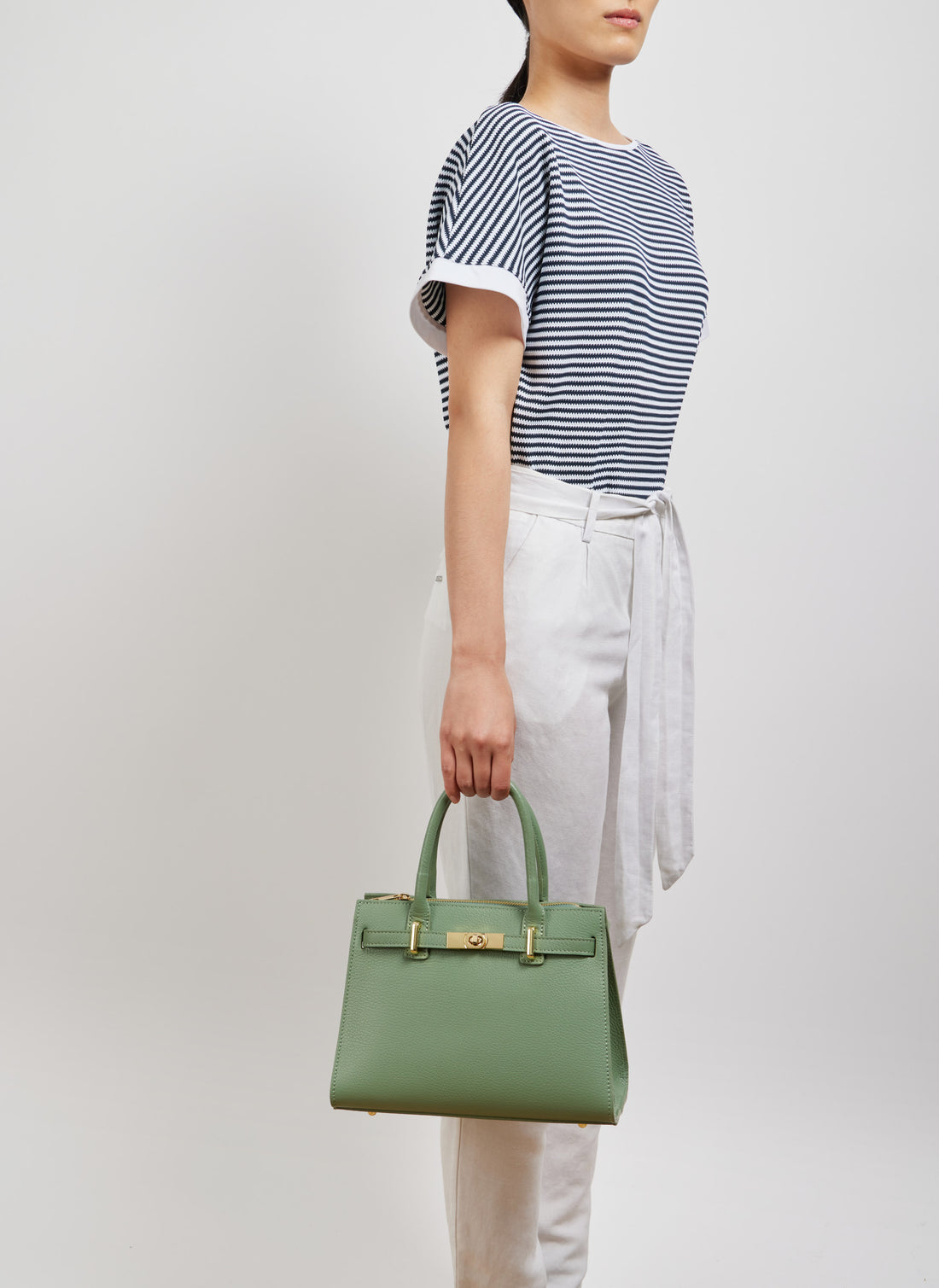 Grace Bag in Mint Green Togo Leather