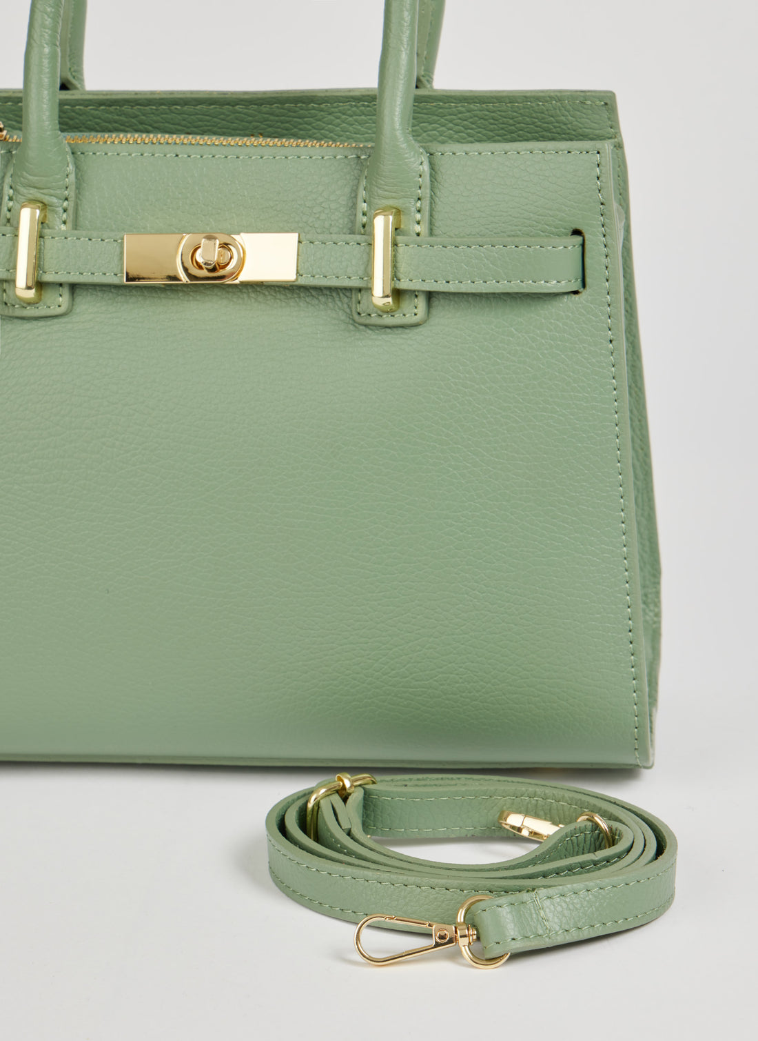Grace Bag in Mint Green Togo Leather