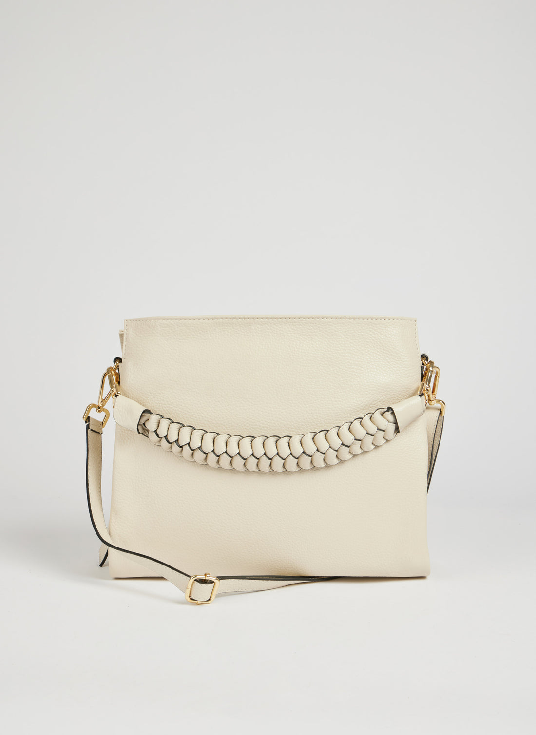 Braid bag in Beige Dollar leather