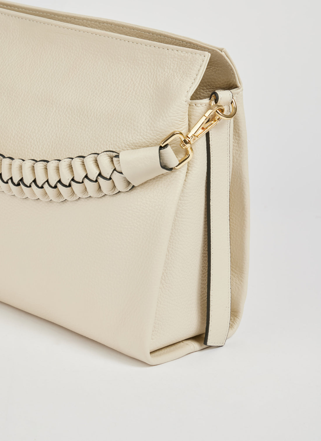 Braid bag in Beige Dollar leather