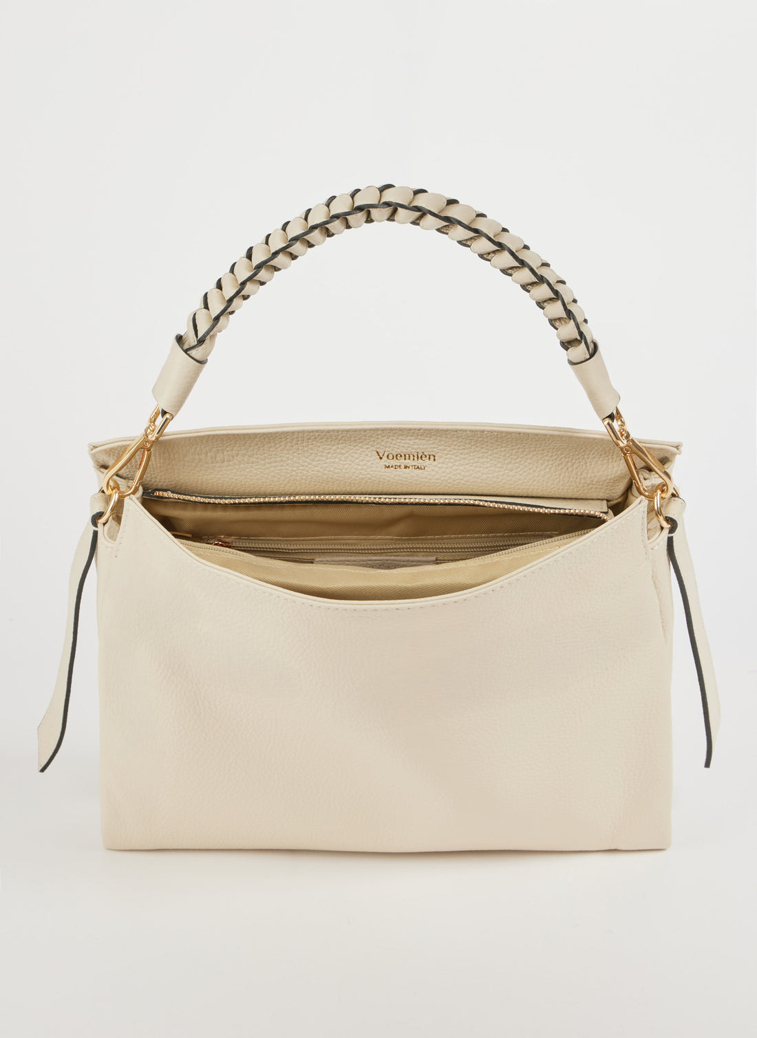 Braid bag in Beige Dollar leather