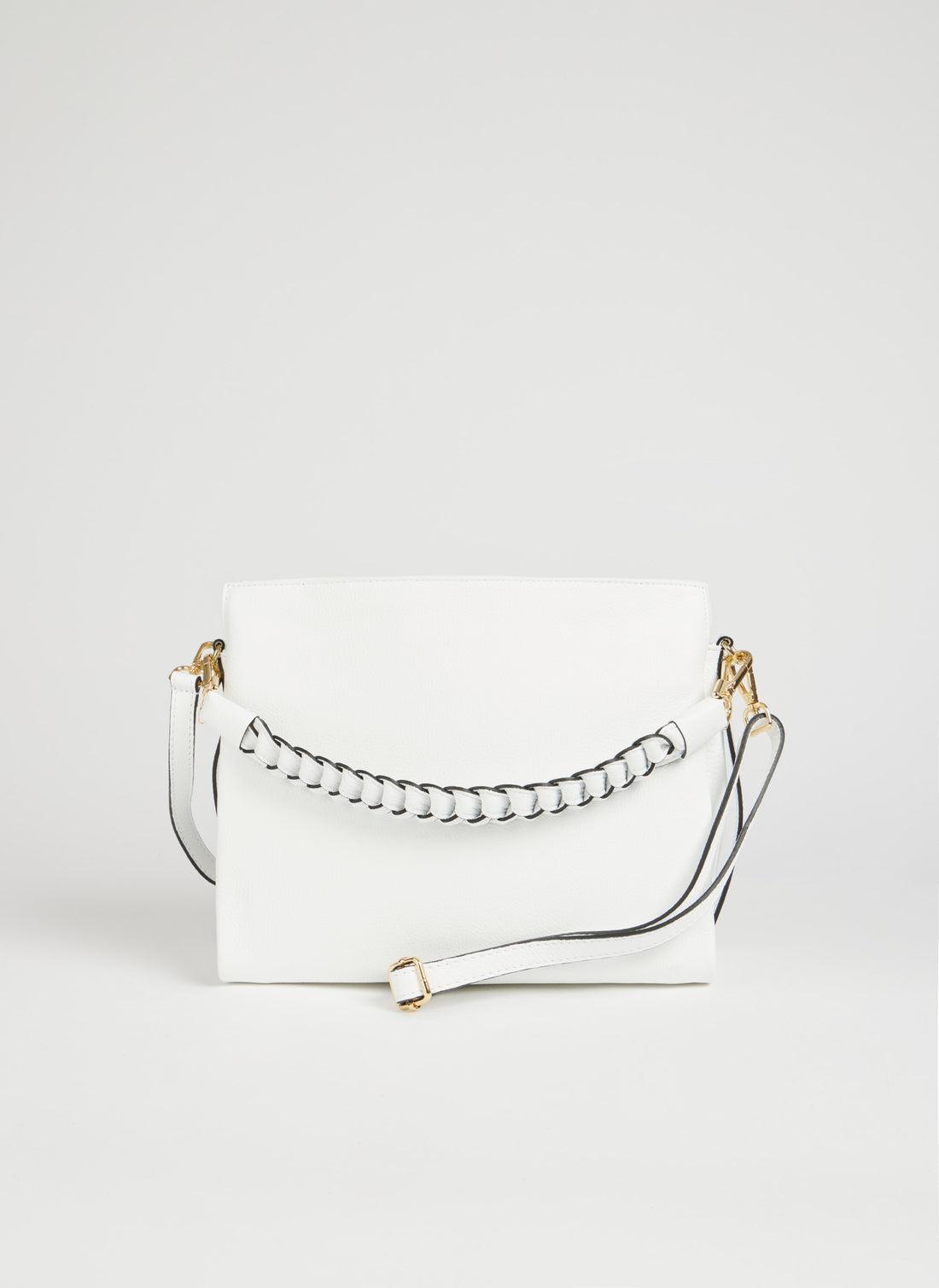 Braid bag in White Dollar leather
