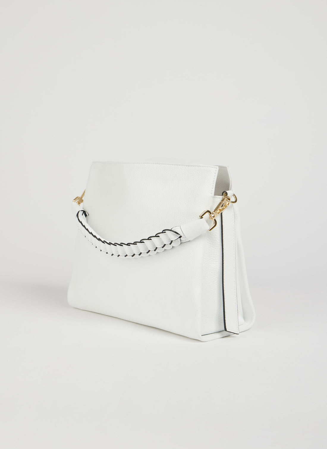 Braid bag in White Dollar leather