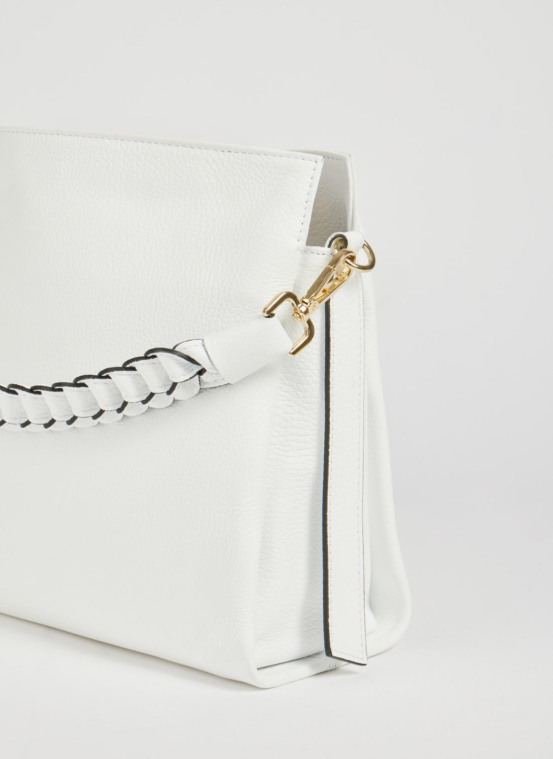 Braid bag in White Dollar leather