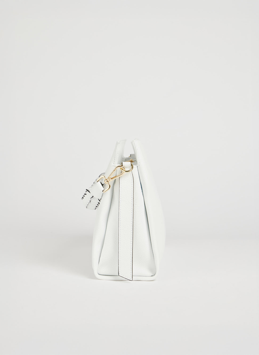 Braid bag in White Dollar leather