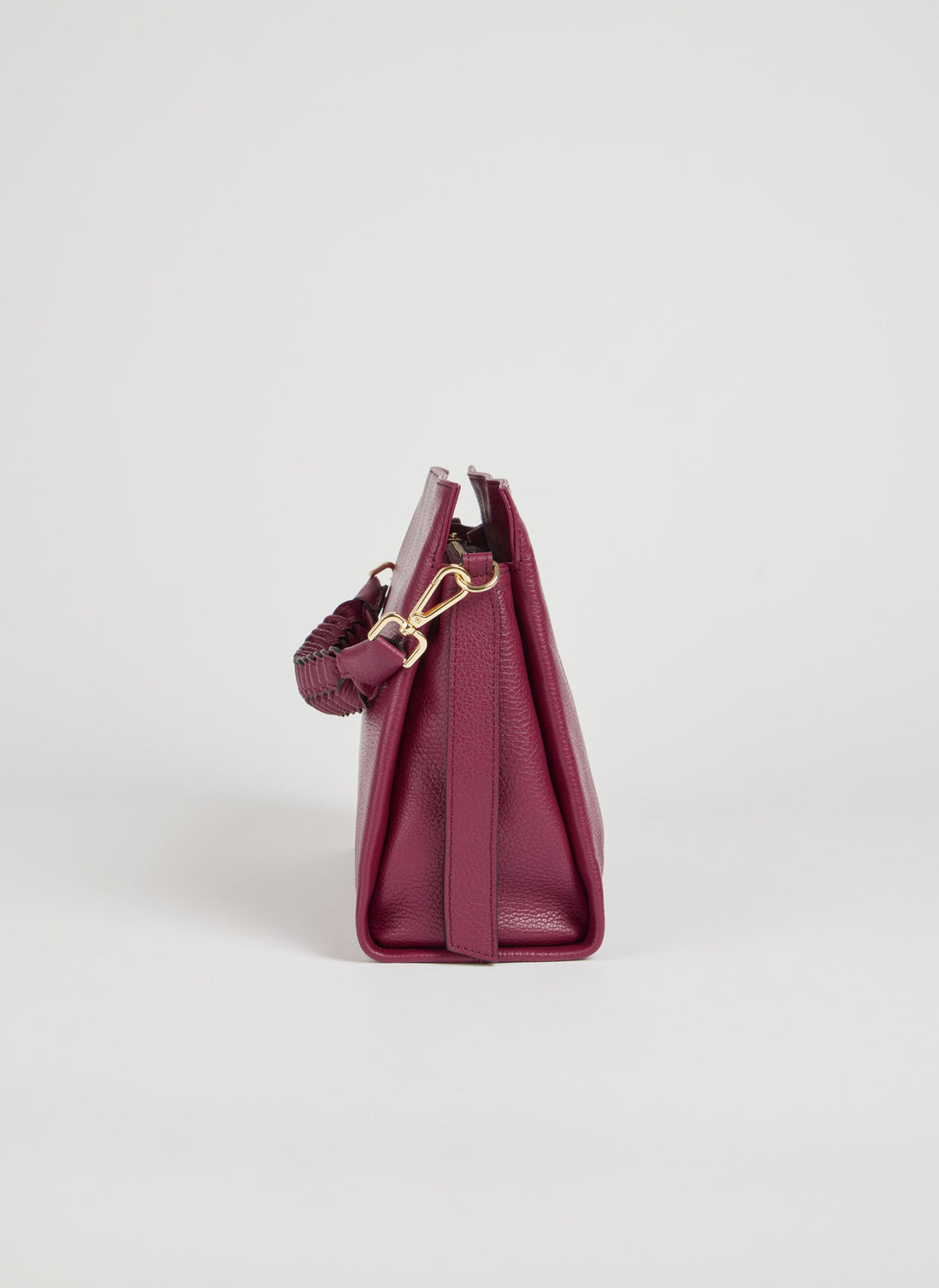 Braid Bag Burgundy Red Dollar Leather