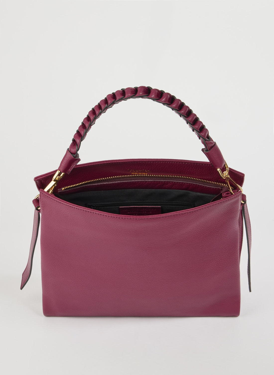 Braid Bag Burgundy Red Dollar Leather