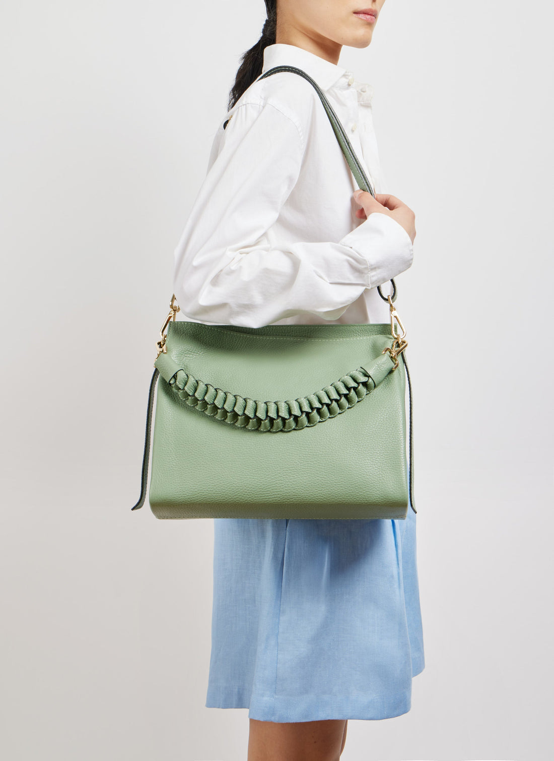 Braid Bag in Dollar Leather Mint