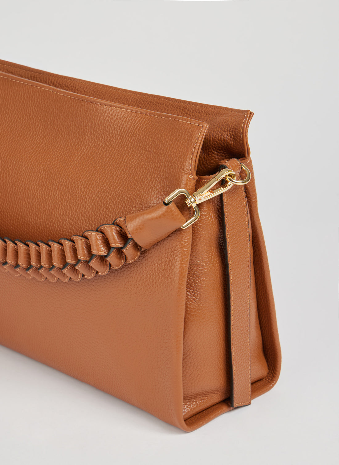 Braid Bag in Tan Dollar Leather