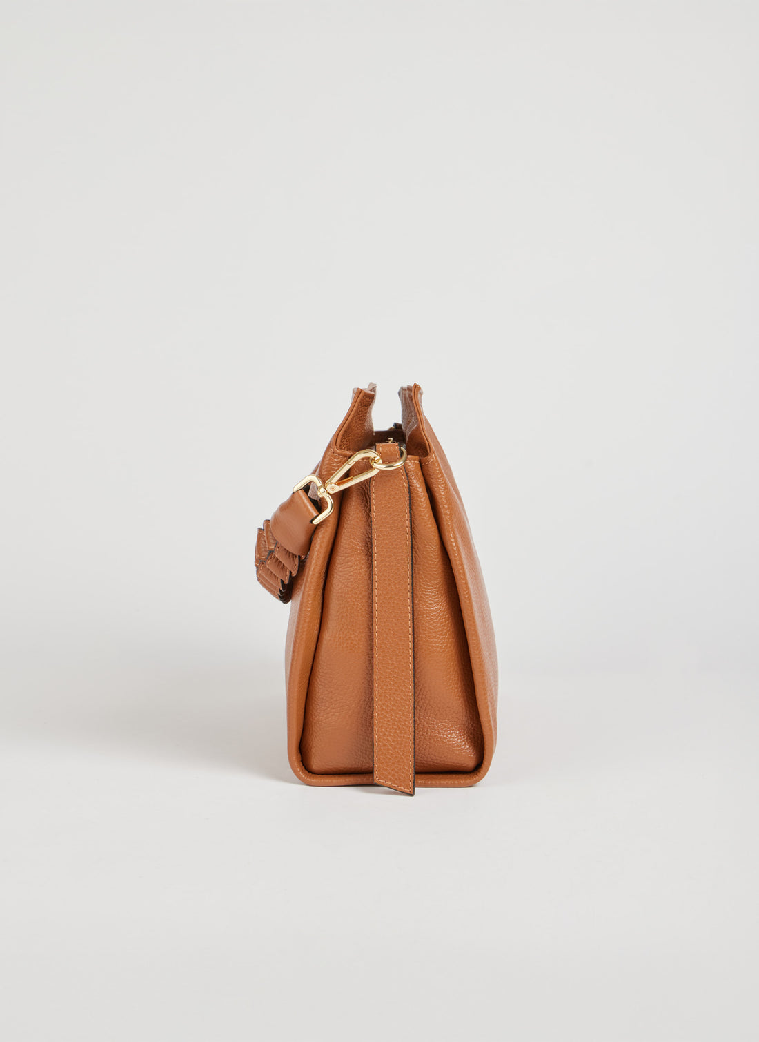 Braid Bag in Tan Dollar Leather