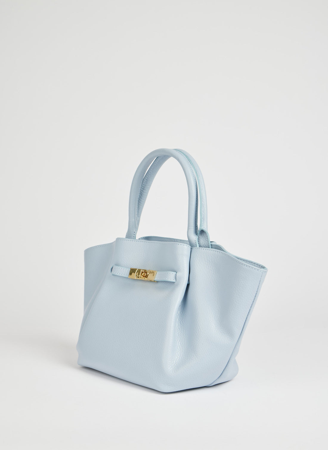 Charlène Bag in Togo Leather Light Blue
