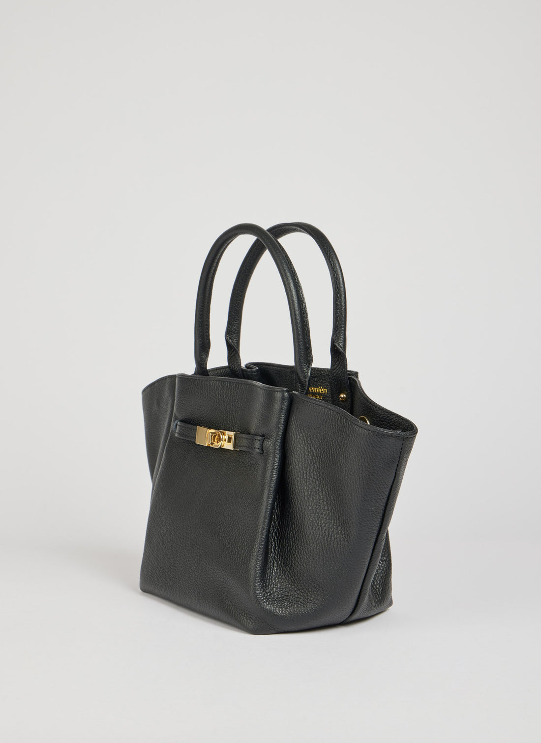 Charlène Bag in Togo Leather Black