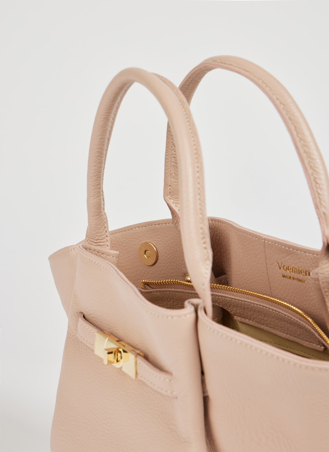 Charlène Bag in Togo Leather Powder Pink
