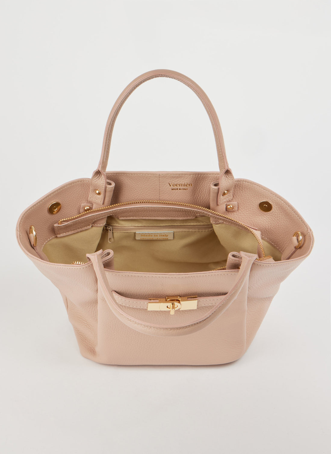 Charlène Bag in Togo Leather Powder Pink