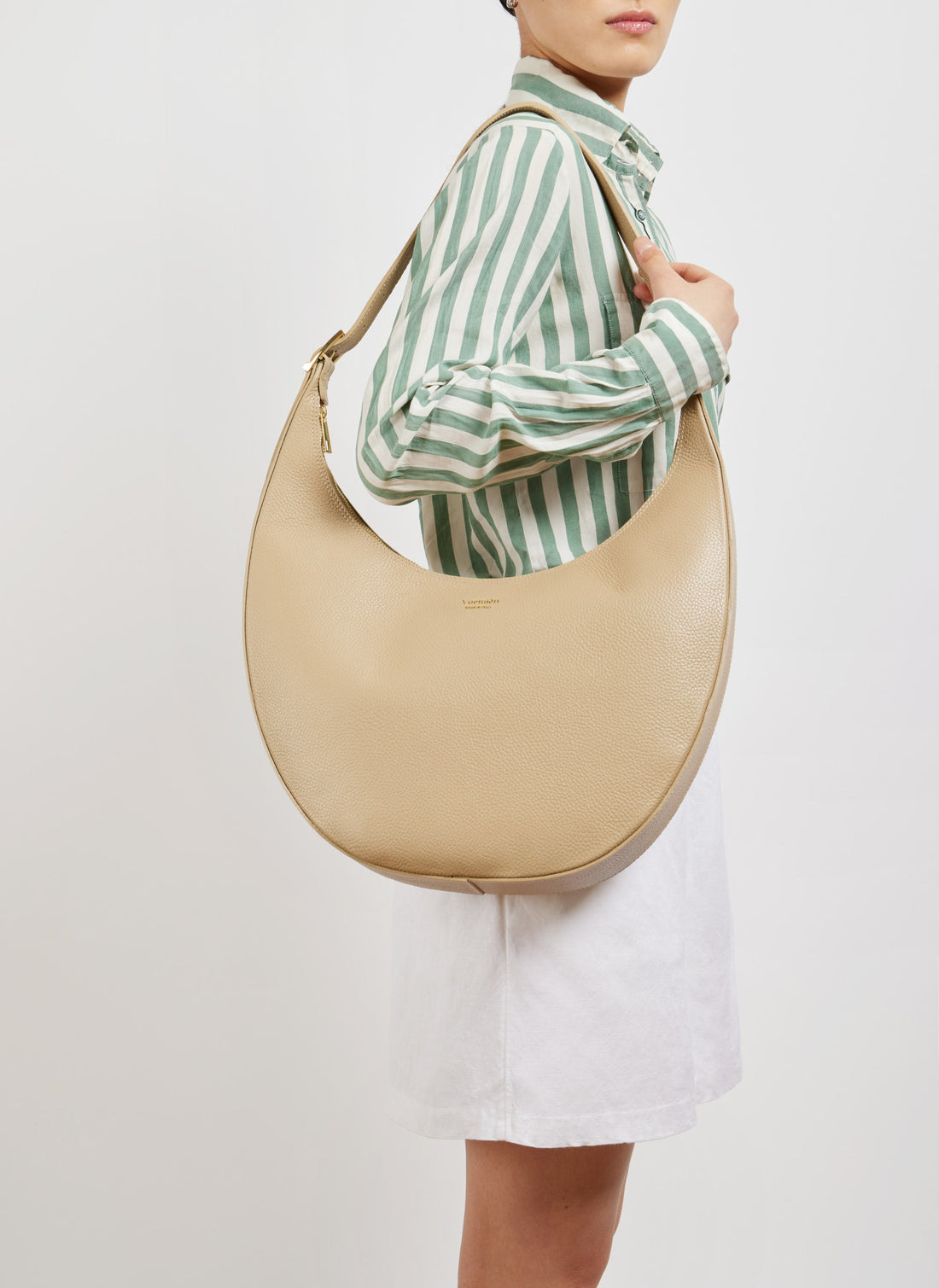 Lèa Bag in Dollar Leather Light Taupe